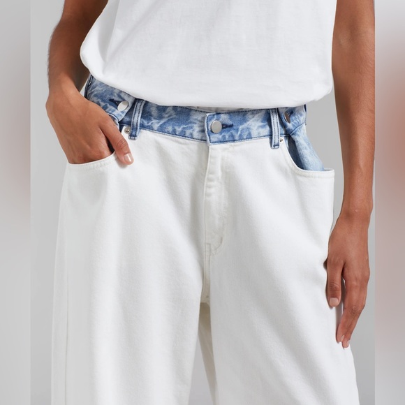 The Frankie Shop Hayla Off White Blue Jeans XL/XXL - Picture 3 of 4